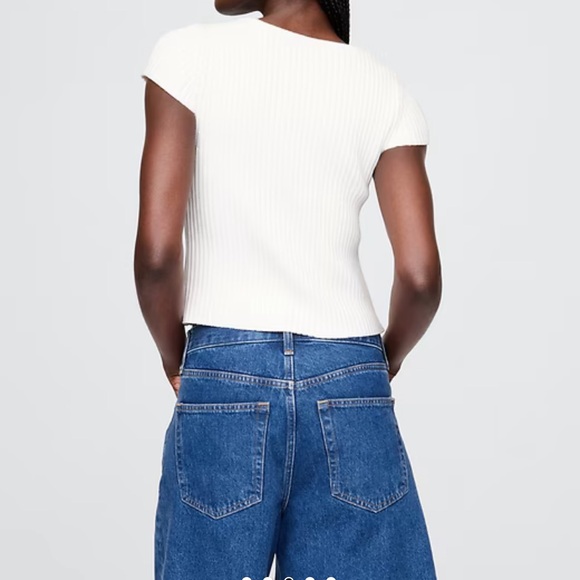 NWOT Gap Cropped Rib Cardigan - Picture 3 of 7